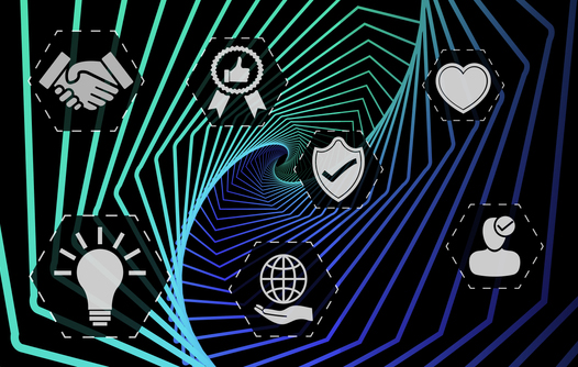 Our Company Values Abstract Modern Banner Background Vector